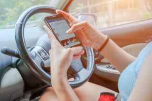 teenager texting while driving